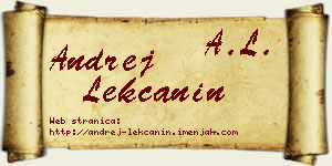 Andrej Lekčanin vizit kartica